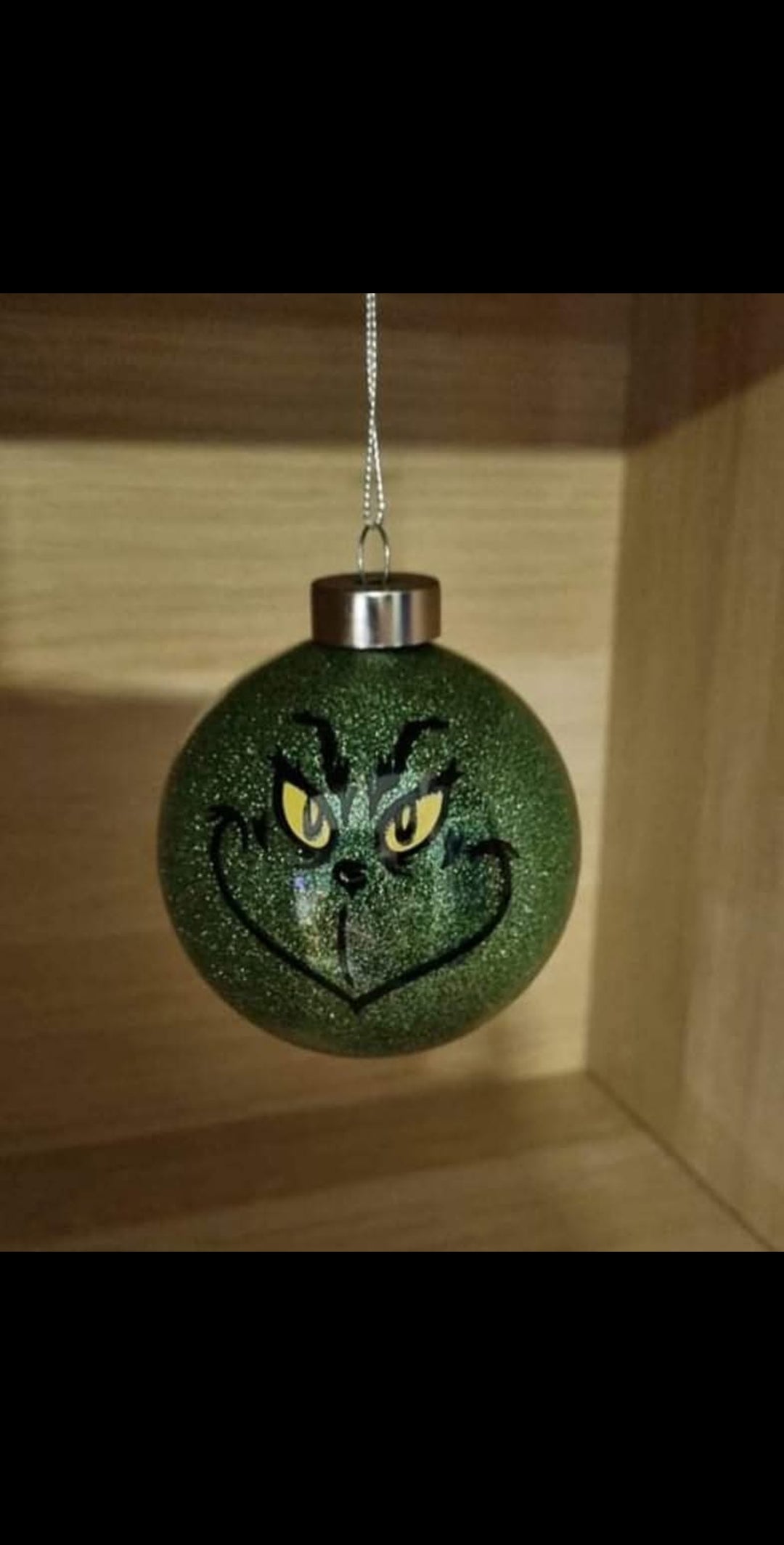 Grinch julekule i glass