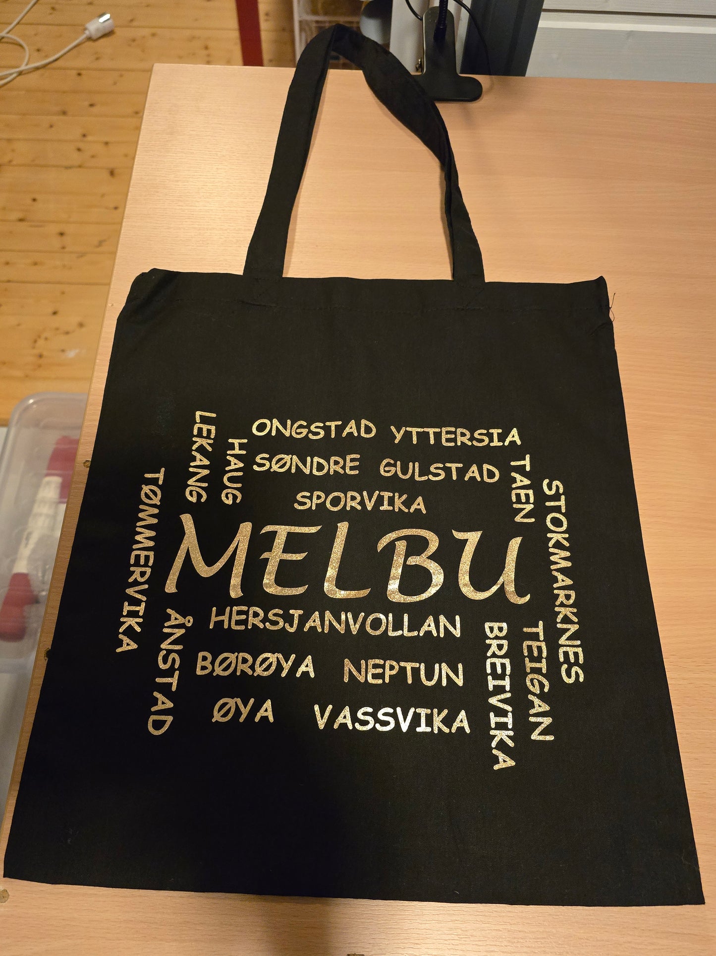 Handlenett m/stedsnavn - Melbu