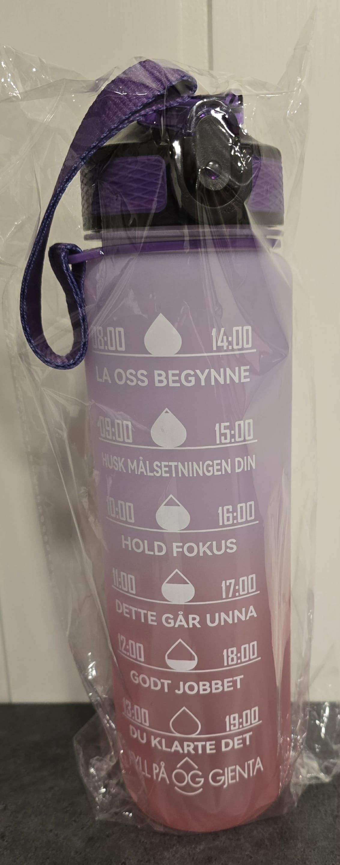 Motivasjons flasker 1L M/Navn