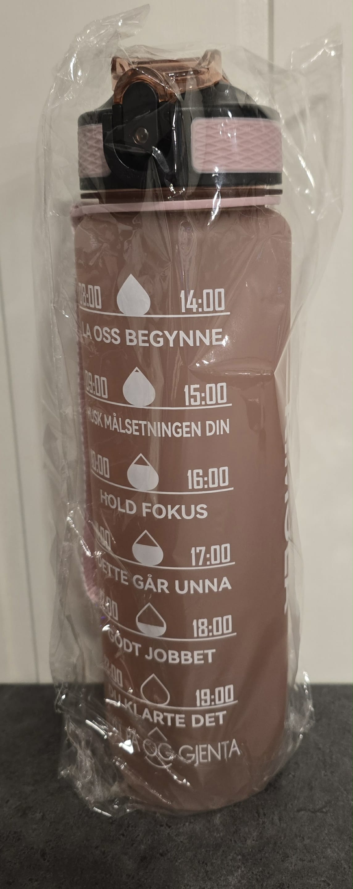 Motivasjons flasker 1L M/Navn