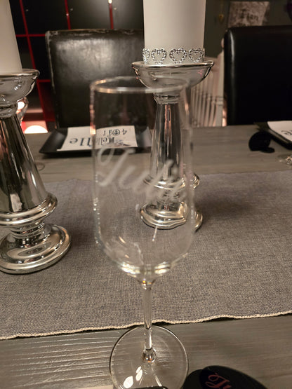 Sandblåst glass m/navn