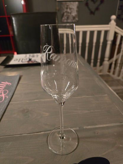 Sandblåst glass m/navn