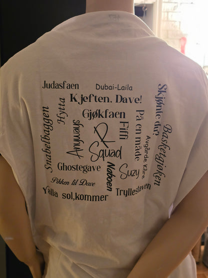 T-skjorte med ordsky