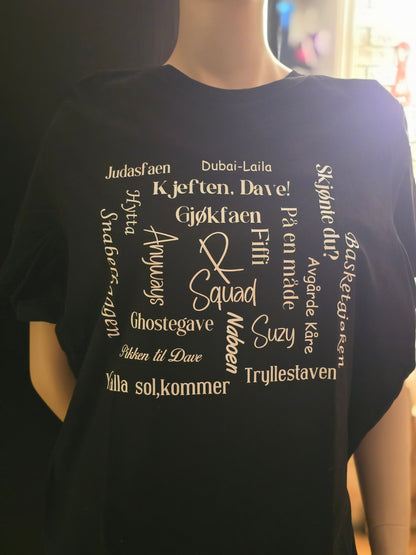 T-skjorte med ordsky