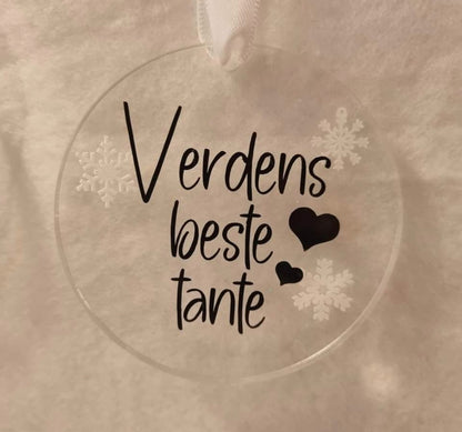 Akryl julepynt. Verdens beste..