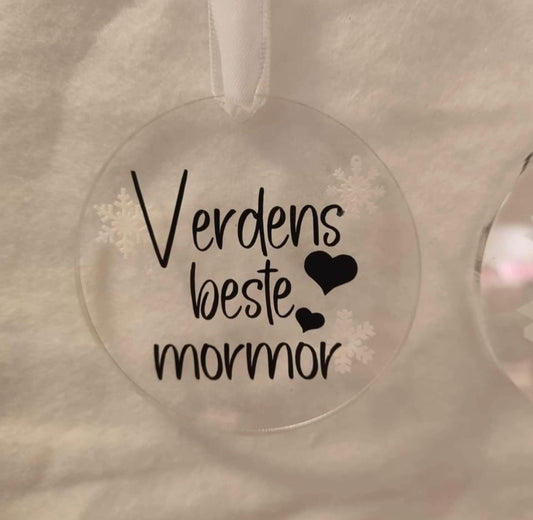 Akryl julepynt. Verdens beste..